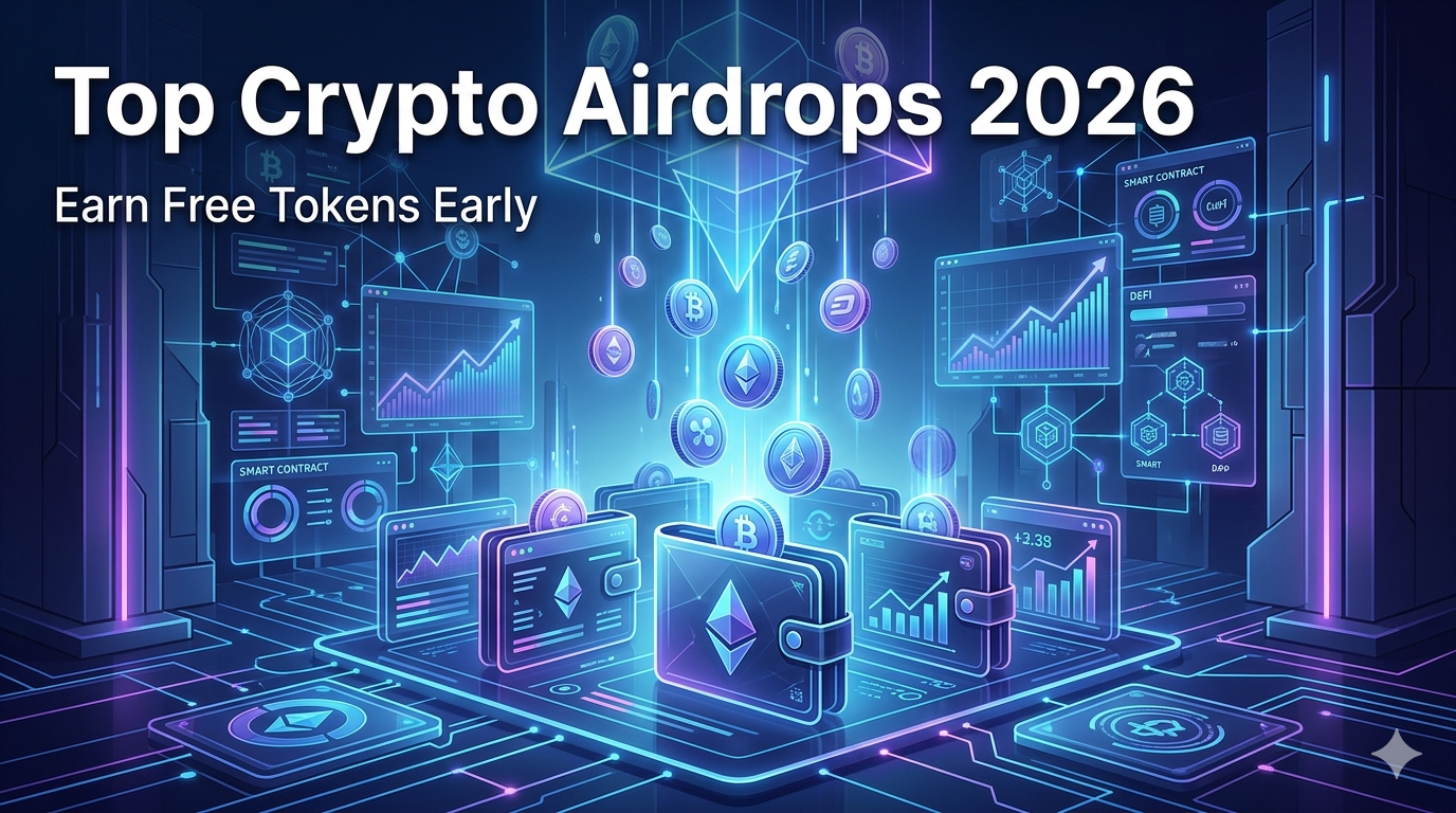 Cover image for article: Top 10 Upcoming Crypto Airdrops in 2026 